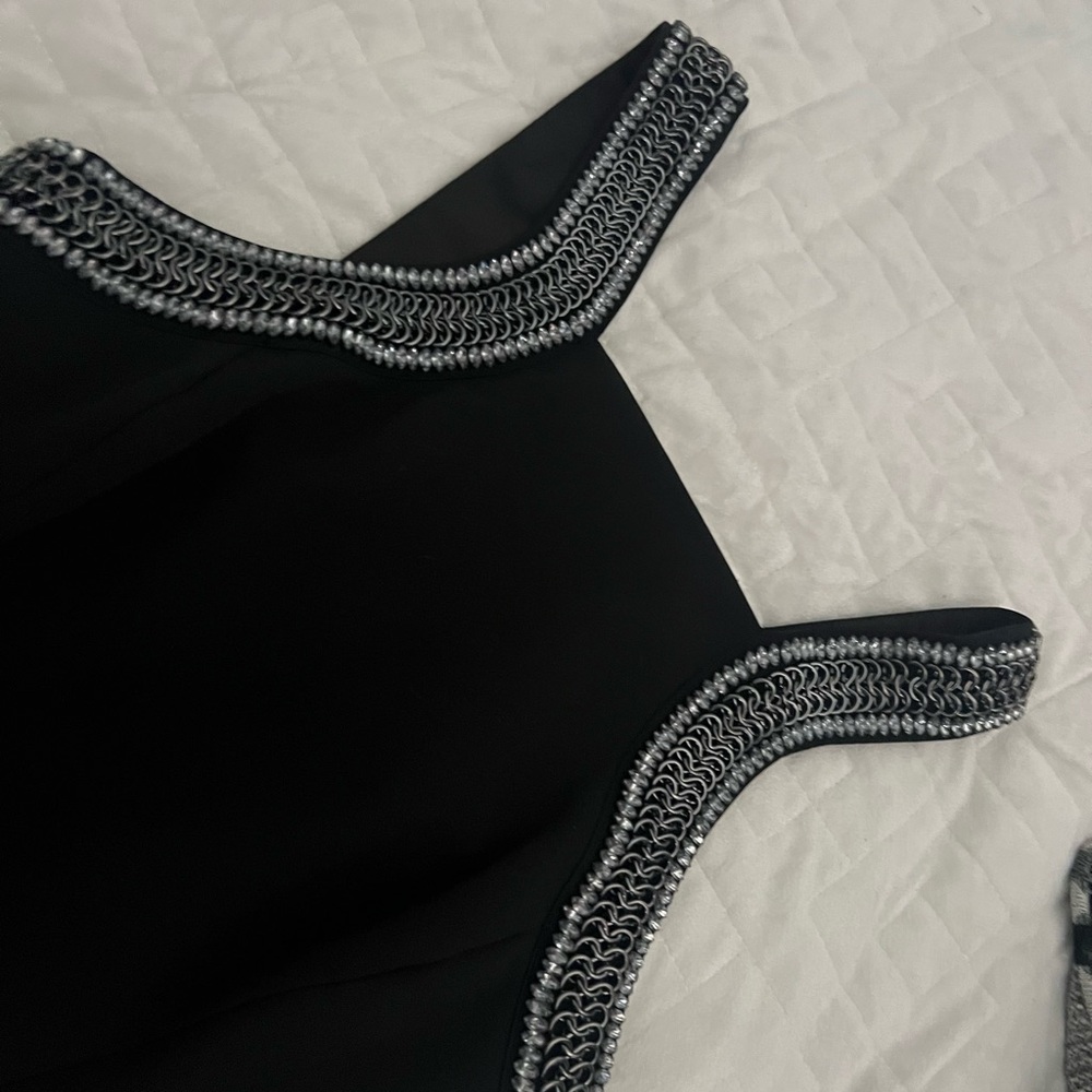 Ted Baker Black Sheath Midi Dress Halter Sleeveless